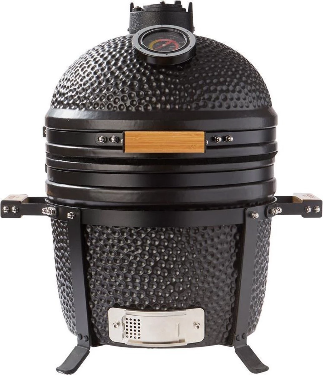 Patton Kamado 15" - Tafel Model - Keramische Barbecue - Premium Black - Medium - Compleet - Mat Zwart