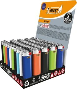 BIC Lighter Aansteker Maxi J26 Display(50stuks) -Keukenbenodigdheden Winkel 1045x1200