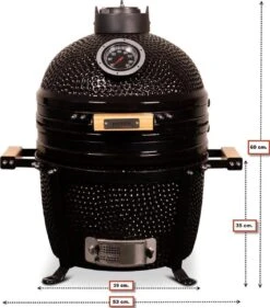 Patton Kamado 15" - Keramisch - Tafel Model - Premium Black - Medium - Zwart -Keukenbenodigdheden Winkel 1055x1200 1
