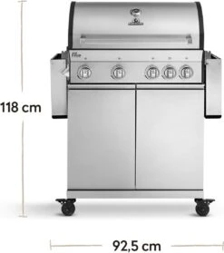 Burnhard Gas BBQ Big FRED Deluxe - 4 Branders - Incl. Keramische Infraroodbrander & Afdekhoes - Deluxe -Keukenbenodigdheden Winkel 1063x1200 8