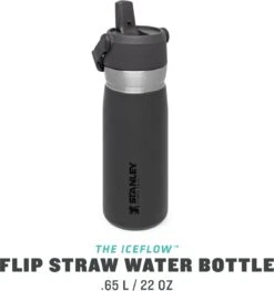 Stanley The IceFlow™ Flip Straw Water Bottle 0,65L - Thermosfles - Charcoal -Keukenbenodigdheden Winkel 1128x1200