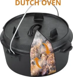 Dutch Mountains Gietijzeren Pannenset 7-delig - Dutch Oven – Braadpan - Grillpan - Hapjespan - Kookset In Houten Transportkist - Deksellifter - Brander -Keukenbenodigdheden Winkel 1139x1200 1