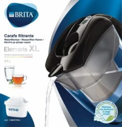 BRITA - Waterfilterkan Elemaris - Zwart - 3,5L - Inclusief 1 Maxtra+ Waterfilterpatroon -Keukenbenodigdheden Winkel 1156x1200