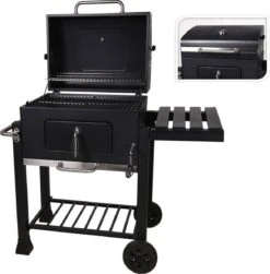 Houtskool BBQ Op Wielen + Tafel | Mat Zwart - X86000060 -Keukenbenodigdheden Winkel 1180x1200 6