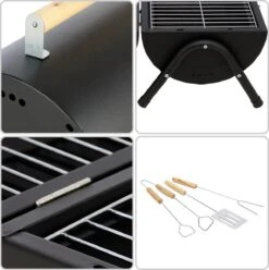 MaxxGarden BBQ - Houtskool Barbecue - Smoker Barbecue - Grilloppervlak (LxB) 38 X 52 Cm - Met Dubbel Grill Vlak - Zwart -Keukenbenodigdheden Winkel 1196x1200 10