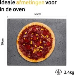 Pizzasteen BBQ Oven - Lava Van Vulkaan Etna - Barbecue Accesoires - Made In Italy - Broodbaksteen - 30x38x1.1 - VDN -Keukenbenodigdheden Winkel 1197x1200 2