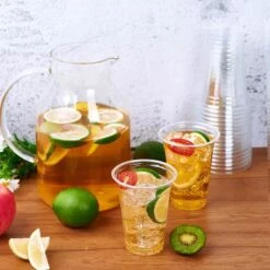 Bio Plastic Bekers - 140 Stuk(s) - 250 Ml - Transparant - Cups - Plastic Glazen - Kerst Servies -Keukenbenodigdheden Winkel 1198x1200 9