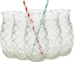 Merkloos Beker - Glas Ananas - 6 Stuks - Zomer - Cocktail -400ml -Keukenbenodigdheden Winkel 1200x1009 1