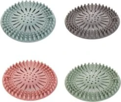 WiseGoods - Haarstopper - Haarvanger - Douche Zeef - Douche Filter - Haarfilter - Douche Afvoer - Siliconen - Blauw -Keukenbenodigdheden Winkel 1200x1009