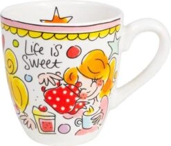 Blond Amsterdam Even Bijkletsen Mini Mok - Roze Rand -Keukenbenodigdheden Winkel 1200x1023 1