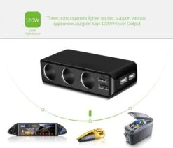 WiseGoods - Premium Auto Sigarettenaansteker Splitter - 4 Poorten USB - Autolader USB - Autolader Splitter - 12V Splitter -Keukenbenodigdheden Winkel 1200x1031