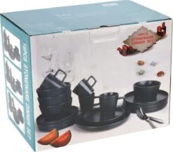 Homecookingchef Serviesset - Mat Zwart - 16-delig - Sterk Aardewerk -Keukenbenodigdheden Winkel 1200x1055 1