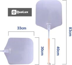 Qualux Pizzaschep Tweedelig – Pizzaschep Voor BBQ – Ophangbaar – Hout/rvs -Keukenbenodigdheden Winkel 1200x1075