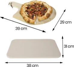Buxibo 2in1 Pizzasteen - Voor BBQ & Oven - Inclusief Serveer Plank - Pizzabord/Pizzaplank - 30.5 X 38.1 X 1.4 Cm -Keukenbenodigdheden Winkel 1200x1085 2