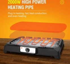 Aigostar Lava 30LDQ - Elektrische Grill - BBQ - Tafel Barbecue - Grilloppervlakte 41 X 24 Cm - 2000 Watt -Keukenbenodigdheden Winkel 1200x1087 3