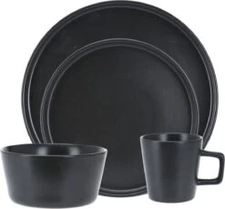 Homecookingchef Serviesset - Mat Zwart - 16-delig - Sterk Aardewerk -Keukenbenodigdheden Winkel 1200x1111 1