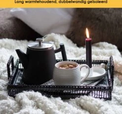 Silberthal - Theepot Met Filter - 1 L - RVS Dubbelwandig - Zwart - Cadeau -Keukenbenodigdheden Winkel 1200x1123 2