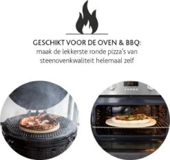 Boska Pizzasteen Deluxe - Voor Oven & BBQ - Knapperige Pizza's - Ø 29.5 Cm - BBQ Accessoires -Keukenbenodigdheden Winkel 1200x1131