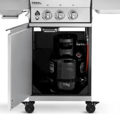 Burnhard Gas BBQ FRED JR. Deluxe - 2 Branders - Incl. Keramische Infraroodbrander & Afdekhoes - Deluxe -Keukenbenodigdheden Winkel 1200x1135 2