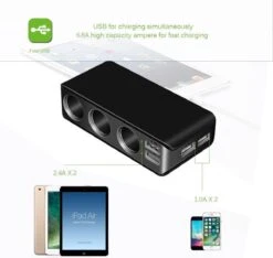 WiseGoods - Premium Auto Sigarettenaansteker Splitter - 4 Poorten USB - Autolader USB - Autolader Splitter - 12V Splitter -Keukenbenodigdheden Winkel 1200x1135