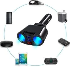 Auto Sigarettenaansteker Splitter - USB Ingang Auto - 2 Sigaretten Aansluitingen - Autolader -Keukenbenodigdheden Winkel 1200x1144 1