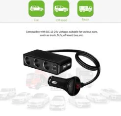 WiseGoods - Premium Auto Sigarettenaansteker Splitter - 4 Poorten USB - Autolader USB - Autolader Splitter - 12V Splitter -Keukenbenodigdheden Winkel 1200x1158