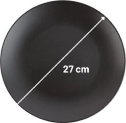Orange85 Bordenset - Dinerbord - Borden - Plat - Set Van 6 - Mat Zwart - Diameter 27cm - Aardewerk - Servies -Keukenbenodigdheden Winkel 1200x1170 8