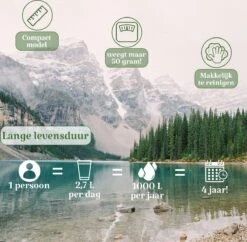 Waterfilter Survival Steddy Pro - Zuiver Gratis Drinkwater - Waterfles Waterzuivering - Waterfilter Kraan - Outdoor - FILTER 4000 LITER! -Keukenbenodigdheden Winkel 1200x1175