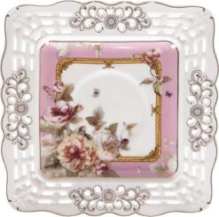 Clayre & Eef Kop En Schotel 200 Ml Roze Wit Porselein Rond Bloemen Servies Cadeau Voor Haar Cappuccino -Keukenbenodigdheden Winkel 1200x1188