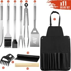 Squago BBQ Accesoires XXL Set Met Schort - Gereedschap - Gereedschapset Tang Borstel Mat -Keukenbenodigdheden Winkel 1200x1189 2