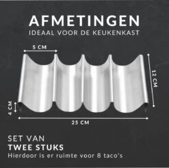 Keufens Taco Houder - Set Van 2 - Tacohouder - Tortilla Houder - Taco Standaard - Taco Houder Ovenbestendig - Taco Houders - Wrap Houder -Keukenbenodigdheden Winkel 1200x1196 11