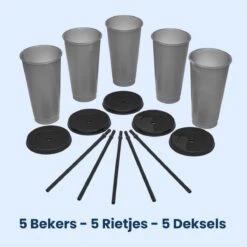 Herbruikbare Bekers Met Rietje En Deksel Van Plastic – Starbucks Design – Drinkbekers Met Rietje – Kleur Veranderende Beker -Keukenbenodigdheden Winkel 1200x1198 18