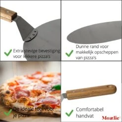 Pizzaschep 30 Cm Voor Oven Of BBQ - Rond - RVS - Met Houten Handvat -Keukenbenodigdheden Winkel 1200x1198 5