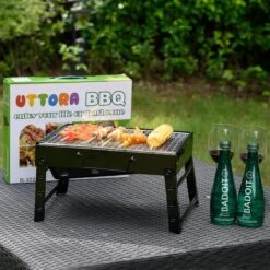 Merkloos Decopatent® Portable Houtskool BBQ - Barbecue - Inklapbaar - Barbecue Houtskool - Tafel Grill - Camping - Strand - Festival - Park -Keukenbenodigdheden Winkel 1200x1200 1006