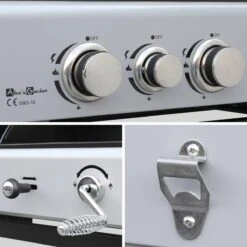 Alice's Garden Houtskool Barbecue - Grilloppervlak (LxB) 41 X 44 Cm - Gas En Houtskool - 3 Branders - Marsac Zwart -Keukenbenodigdheden Winkel 1200x1200 1070