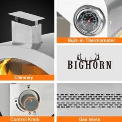 Bighorn Outdoor Edelstaal Gas Pizza Oven - Draagbare Gas Barbecue - Edelstaal -Model SRGG20001 15 Bighorn Outdoor Edelstaal Gas Pizza Oven - Draagbare Gas Barbecue - Edelstaal -Model SRGG20001 -Keukenbenodigdheden Winkel 1200x1200 1096