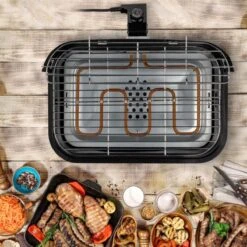 Princess 112252 Hybride Barbecue – Elektrische BBQ - Tafelmodel - 2000W - 44x 29cm - Gebruik Elektrisch Of Met Kolen -Keukenbenodigdheden Winkel 1200x1200 1120