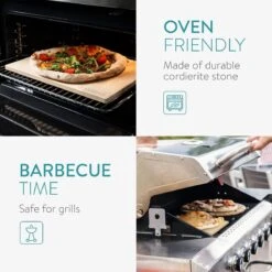 Navaris Pizzasteen XL Voor Oven En Barbecue - Rechthoekige Pizzaplaat 38 X 30 Cm - Inclusief Pizzaschep Met Extra Lang Handvat En Receptenboek -Keukenbenodigdheden Winkel 1200x1200 163