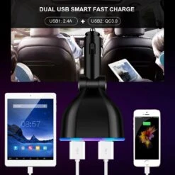 Auto Sigarettenaansteker Splitter - Losse Oplader - USB 2.0 A/USB 3.0 A 2 Poorten - Zwart - Snellader - Splitter - Auto Lader USB -Keukenbenodigdheden Winkel 1200x1200 178