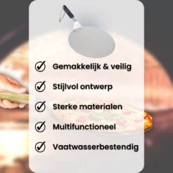 Nowad Pizzaschep RVS Rond - 30,5 Cm - PVC Handvat -Keukenbenodigdheden Winkel 1200x1200 231