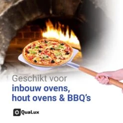 Qualux Pizzaschep Tweedelig – Pizzaschep Voor BBQ – Ophangbaar – Hout/rvs -Keukenbenodigdheden Winkel 1200x1200 272