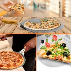 Inpro Pizzaschep RVS - Rond - Voor BBQ En Oven - Pizzaspatel - Taartschep - Houten Handvat - BBQ Gereedschap - Keukengerei - 30 Cm Diameter - Spatel -Keukenbenodigdheden Winkel 1200x1200 278
