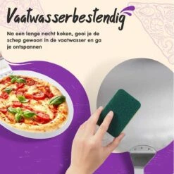 Nowad Pizzaschep RVS Rond Voor BBQ En Oven - 30,5 Cm - Pizzaspatel - Taartschep - Houten Handvat - Ophangbaar - Rond - Vaatwasbestendig - Keukenaccessoires -Keukenbenodigdheden Winkel 1200x1200 285