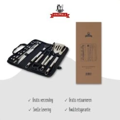 Krumble 18-delige Barbecue Set / Roestvrijstalen BBQ Set Van 18 / Inclusief Handige Opbergtas - RVS -Keukenbenodigdheden Winkel 1200x1200 298