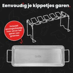 GrillX Kippenvleugelhouder - Kiphouder Voor BBQ & Oven - RVS - BBQ Accesoires -Keukenbenodigdheden Winkel 1200x1200 332