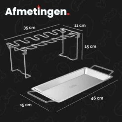 GrillX Kippenvleugelhouder - Kiphouder Voor BBQ & Oven - RVS - BBQ Accesoires -Keukenbenodigdheden Winkel 1200x1200 334