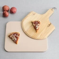 Buxibo 2in1 Pizzasteen - Voor BBQ & Oven - Inclusief Serveer Plank - Pizzabord/Pizzaplank - 30.5 X 38.1 X 1.4 Cm -Keukenbenodigdheden Winkel 1200x1200 349