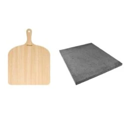 ETNA Pizza Set - Grote Pizzasteen & GRATIS Pizzaschep - 30 Cm X 38 Cm - Echt Italiaanse Pizzasteen - Broodbaksteen - BBQ Pizzasteen - Gemaakt Van Lavasteen Uit De Etna - Non-stick - Eppicotispai -Keukenbenodigdheden Winkel 1200x1200 368