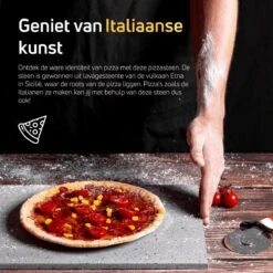 Pizzasteen BBQ Oven - Lava Van Vulkaan Etna - Barbecue Accesoires - Made In Italy - Broodbaksteen - 30x38x1.1 - VDN -Keukenbenodigdheden Winkel 1200x1200 395