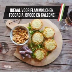 Gadgy Pizzasteen Met Pizzaschep – Cordieriet Voor Knapperige Pizzabodem – Pizzasteen Voor BBQ, Oven Of Kamado - Pizzaspatel - Pizza Set -Keukenbenodigdheden Winkel 1200x1200 405